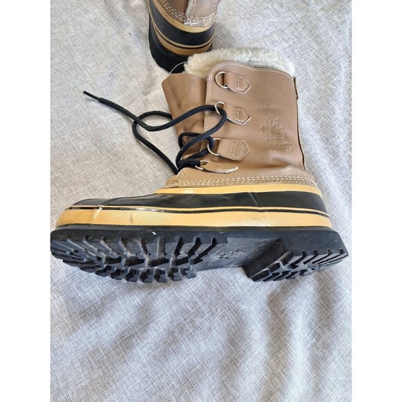 SOREL Men's Caribou Waterproof Boot Buff Size 8 Wool inserts Water proof - Picture 5 of 16